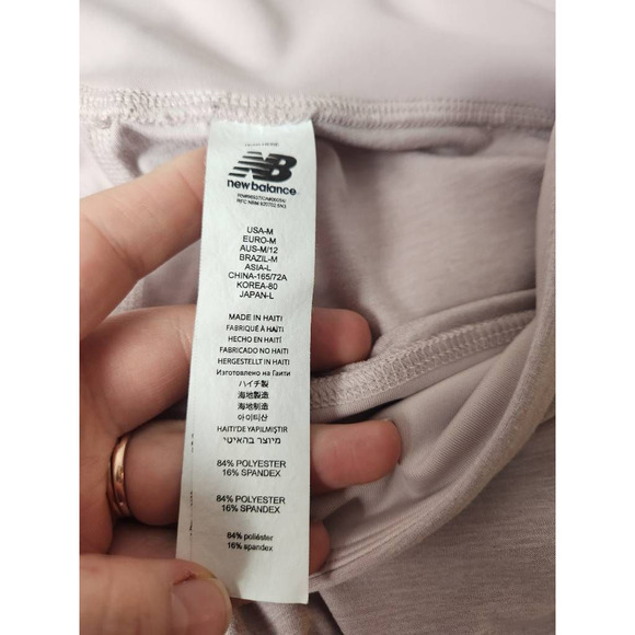 New Balance Womens Leggings Pants Pink High Rise Stretch Pull On Workout M - Picture 6 of 6